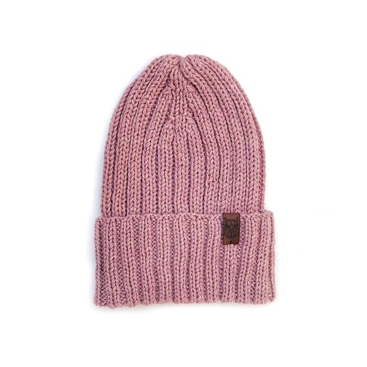 czapki damskie Klasyczna różowa czapka merino Pink