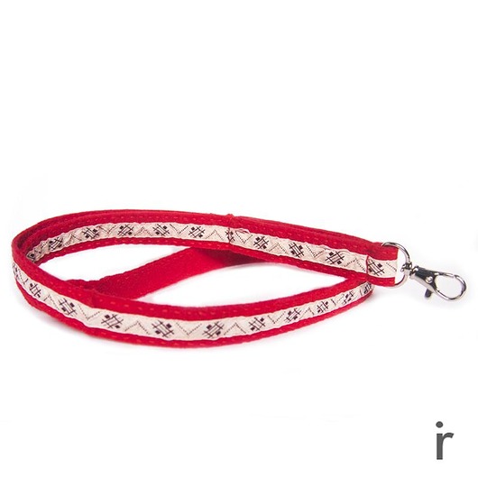 Filcowa Wzorzysta Smycz do Kluczy raspberi