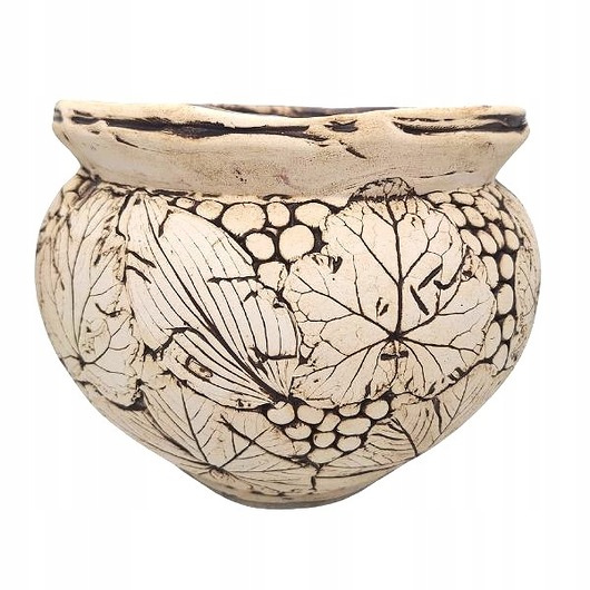 doniczki Doniczka Ceramiczna Handmade Kwiatowe Love. Doniczka Ręcznie Robiona
