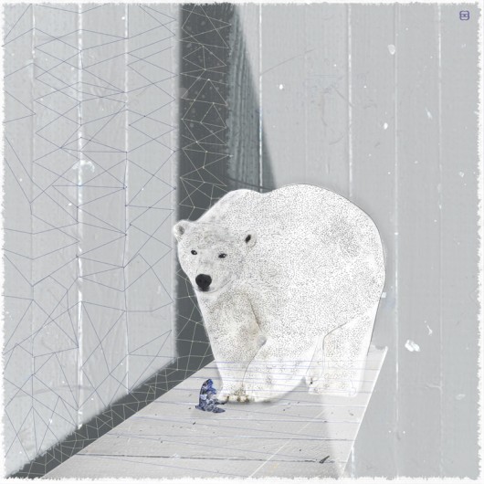 MIŚ polarny SCHABBY CHIC skandynawski design Brevka