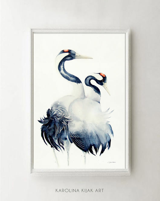 Żuraw zwyczajny #2 - plakat, reprodukcja 50x70cm Karolina Kijak