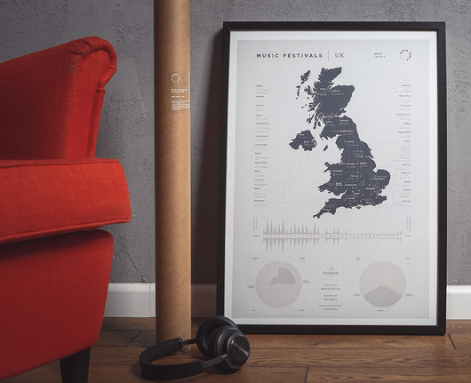 grafiki i ilustracje Mapa festiwalowa - Wielka Brytania