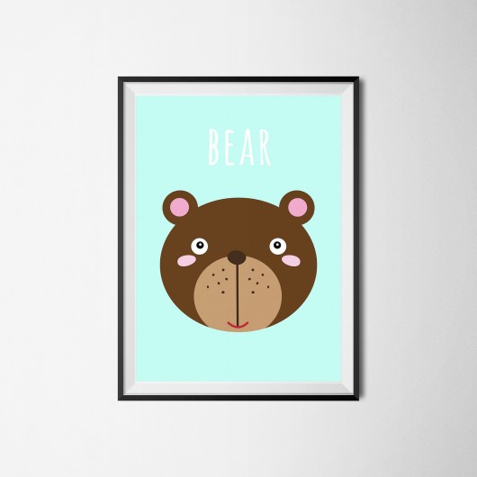 Plakat skandynawski bear myscandi