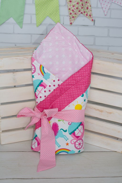 Rożek Becik Bawełniany Kolorowy  LalaShop