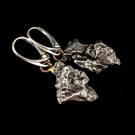 kolczyki srebrne Srebrne meteoryty