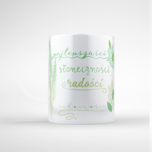 Najlepszości kolory Kubek zielony ONE MUG A DAY