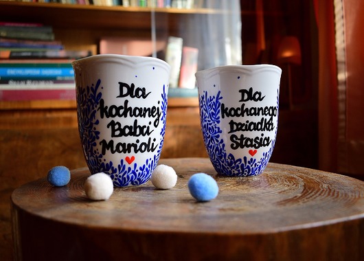 Kubki dla Babci i Dziadka 2 x 350 ml Ceramika Ciepliki