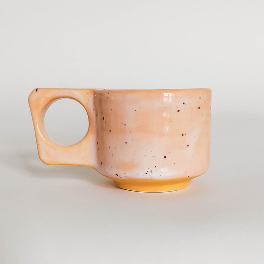 filiżanki Porcelanowa Filiżanka Espresso Pomarańczowy