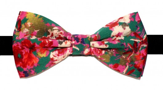 Mucha bowstyle różowe kwiaty bowstyle