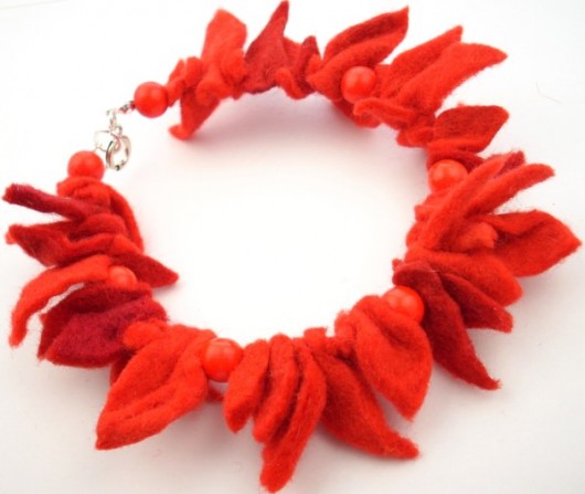 Elegancka Bransoletka z Filcu (Srebr) : Burn! filcant