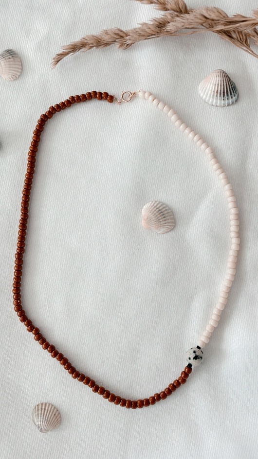 korale Naszyjnik  BALI choco coconut