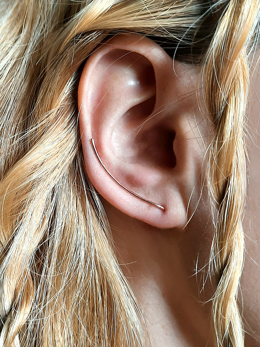 nausznice Kolczyk- nausznica miedziana  LINIA z miedzi