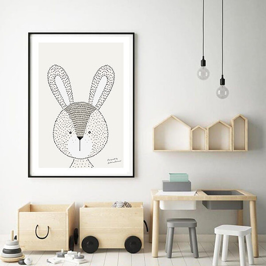 Plakat skandynawski dla dzieci "Króliczek" scandiposter