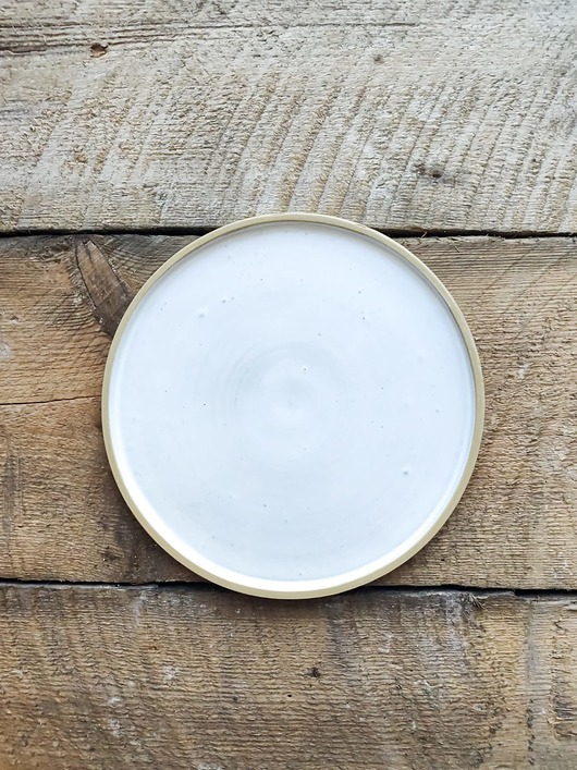 Ceramiczny talerz deserowy Pure White POTPOTSTUDIO
