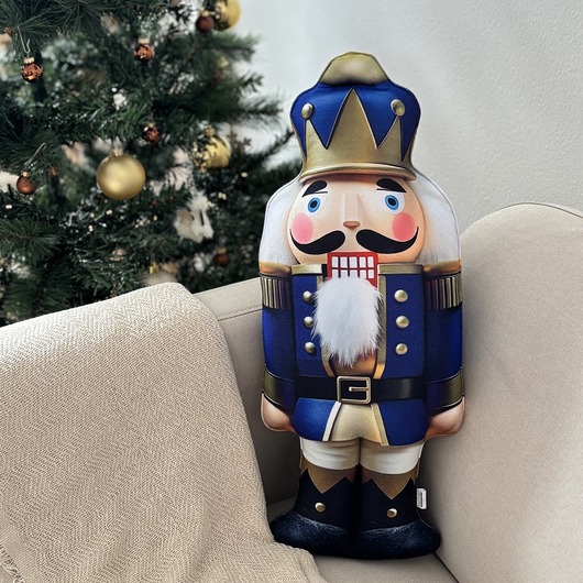 Boże Narodzenie - inne Poduszka Świąteczna Dziadek Do Orzechów Niebieski