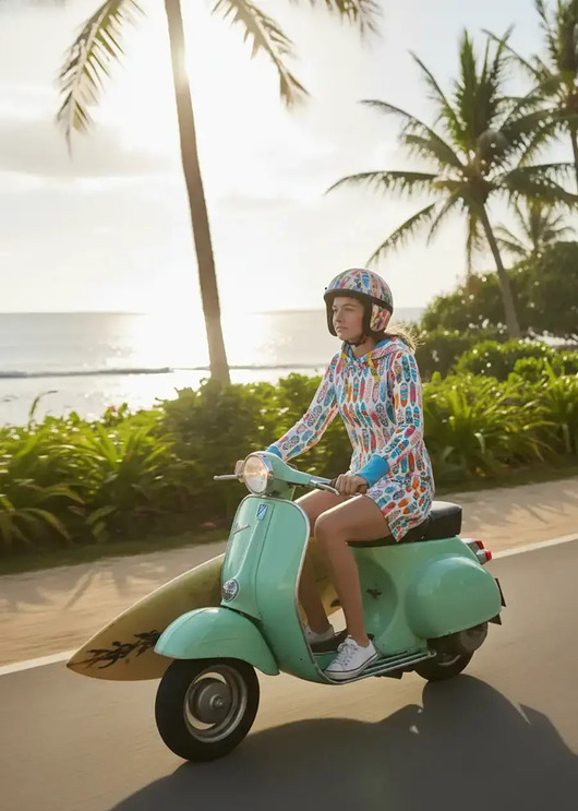 sukienki mini damskie Sukienka z kapturem "Surfing".