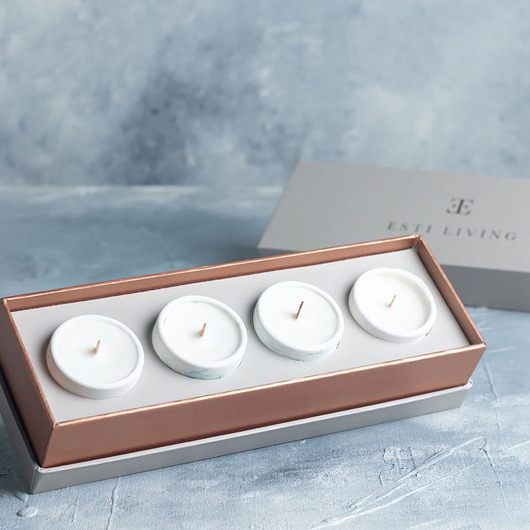 świeczniki i świece Zestaw 4 świeczek Ocean Wave