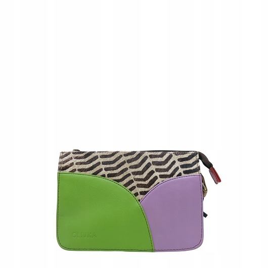 torby na ramię Torebka listonoszka modna damska dwustronna skórzana wzór OLIVKA