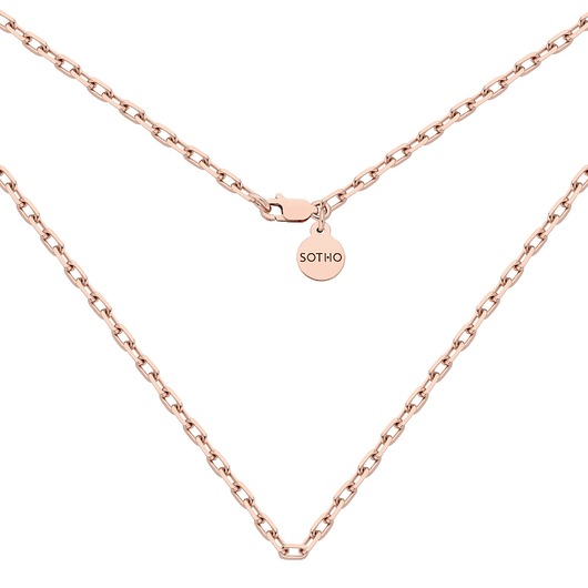 złote naszyjniki Masywny łańcuch z różowego złota