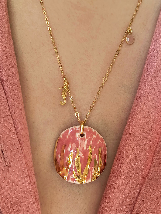 złote naszyjniki Naszyjnik pozłacany Złote Algi Kolekcja Parian