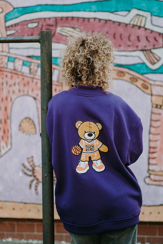 bluza z kapturem damska Bluza oversize rozpinana Brandon Teddy dla mamy i taty