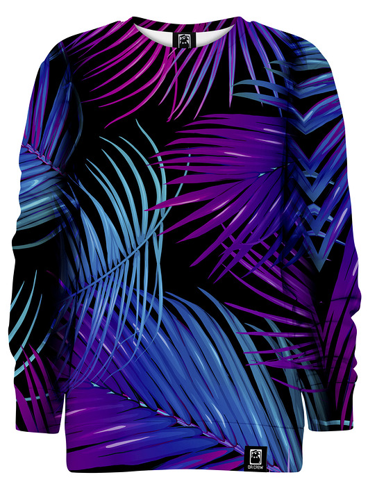 bluzy dla chłopców Bluza bez kaptura Chłopiec DR.CROW Palmy Fiolet