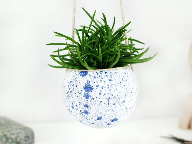 doniczki Wisząca doniczka ceramiczna - loft