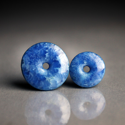 kolczyki ceramiczne DONUTS/stal chirurgiczna/