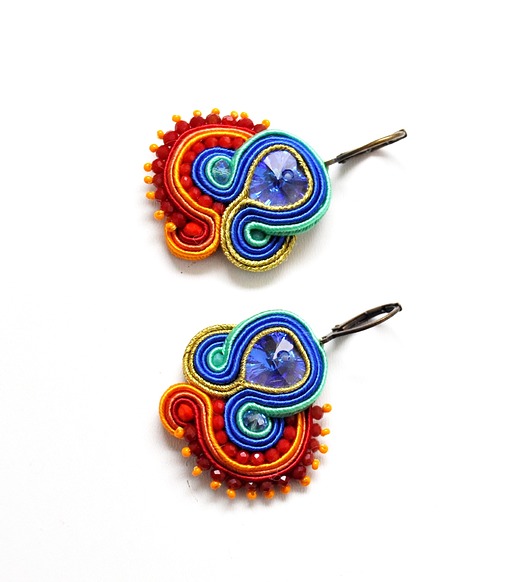 kolczyki soutache Sutaszowe kolczyki ROUSILION