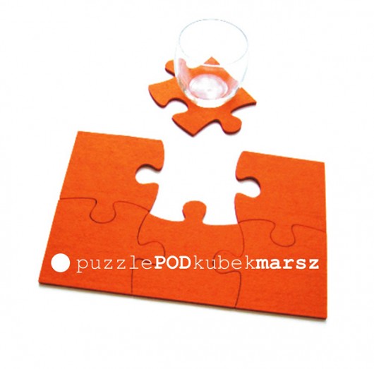 puzzle pod kubek marsz ! felt label