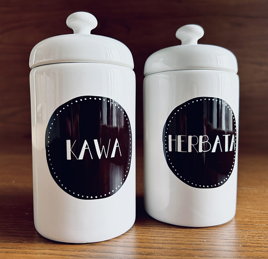 pojemniki kuchenne Zestaw pojemników na kawę i herbatę, 500ml