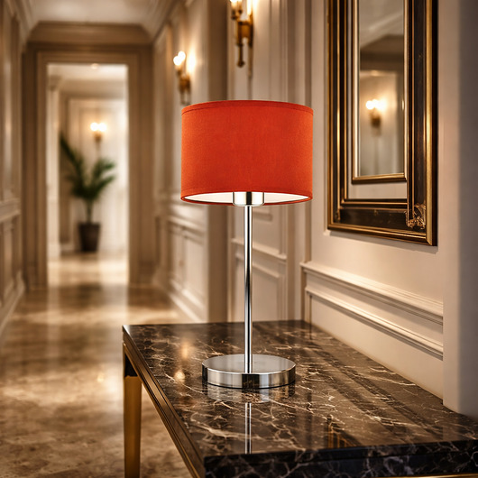 lampy stołowe Nowoczesna lampka nocna do salonu NICEA z abażurem