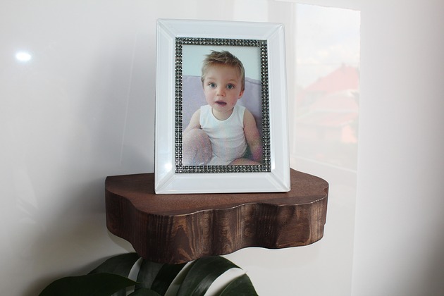 półki Półka ścienna z niewidocznym mocowaniem- wzór numer 14/ciemny orzech