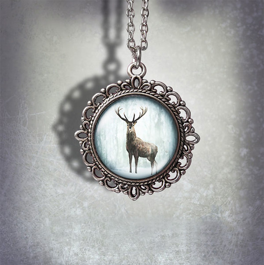 wisiory Medalion - Jeleń 3 - romantyczny