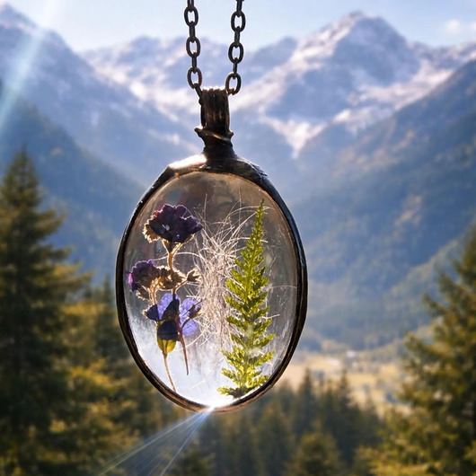 wisiory Naszyjnik z futrem, wlosami