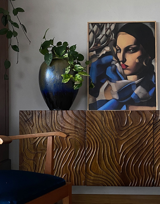 obrazy Niebieski Szal - T. Łempicka - obraz na płótnie lub plakat