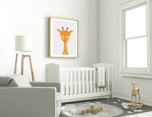 Żyrafa plakat  50X70 / A3 / A4 Miss Rabbit Mr Fox