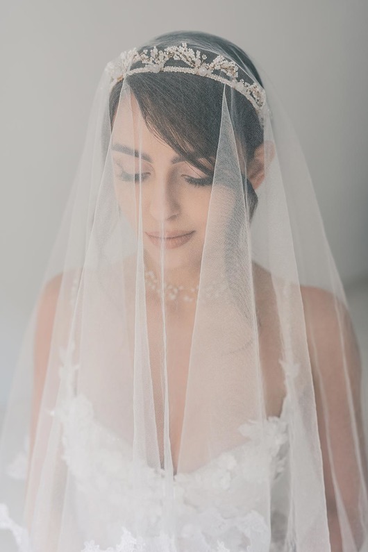 Ślubne ozdoby do włosów VENUS - romantyczna tiara ślubna