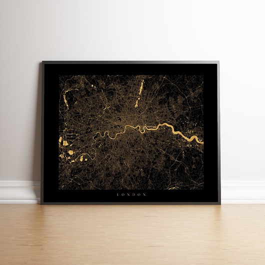 Plakat Londyn / Wielka Brytania maps by P