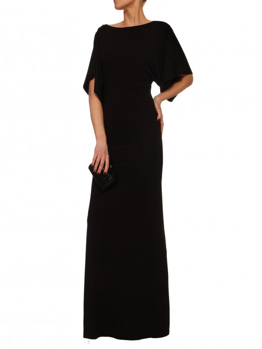 sukienki midi damskie Suknia czarna YY300101_RAL9005