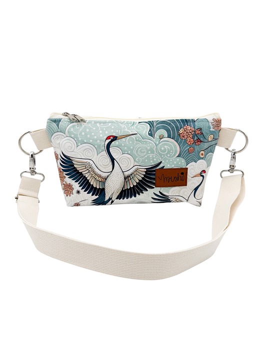 torebki mini Torebka "Żurawie" welur