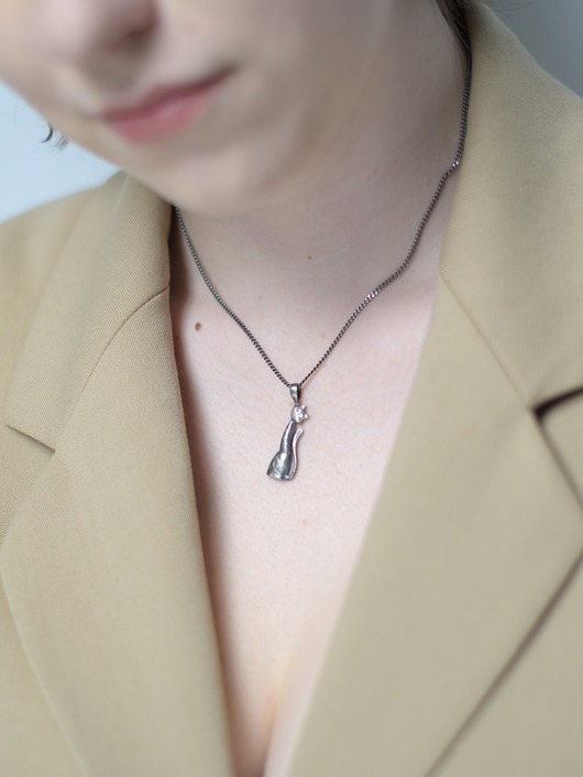 wisiory Mały kotek - zawieszka srebrna