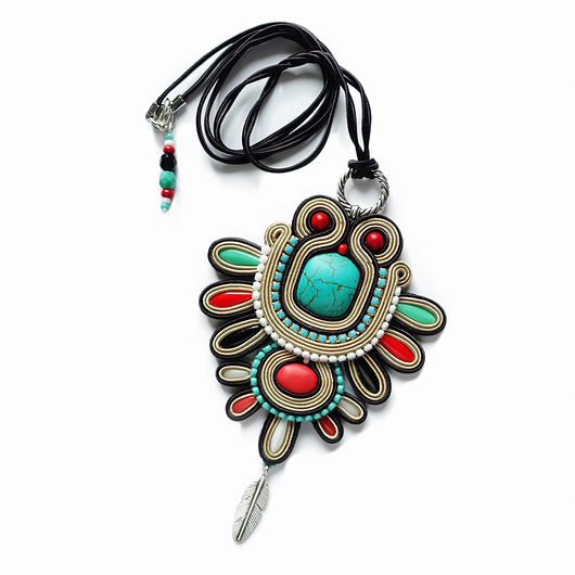 wisiory Navajo- etniczny wisior soutache