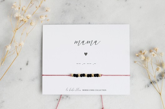 MAMA Morse Code Bracelet Le Boho Bleu