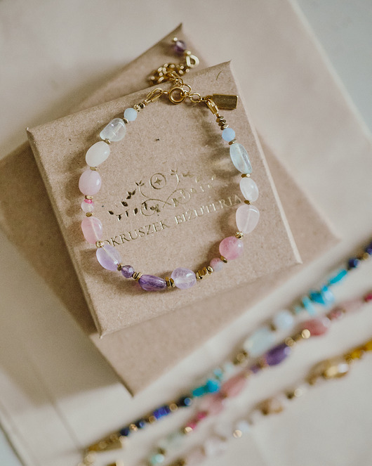 bransoletki z kamieni naturalnych Bransoletka Landrynek N.3 mix kamieni