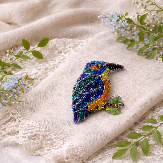 broszki Broszka Zimorodek