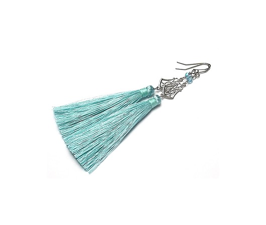 Kolczyki chwosty Alloys Collection /boho/ blue sky vol. 2 KiKa pracownia