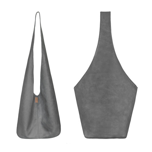 Short Boogi Bag grafitowa / torebka hobo / boho hairoo