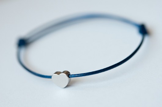 Simple heart | rodowane na granatowym Lills