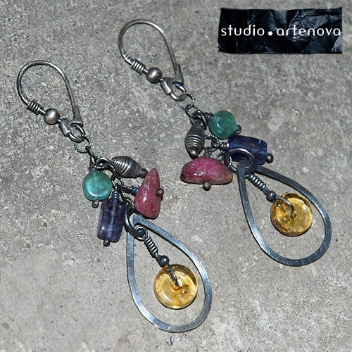 turmalin, cytryn, iolit. bukiet * kx 00101 studio artenova